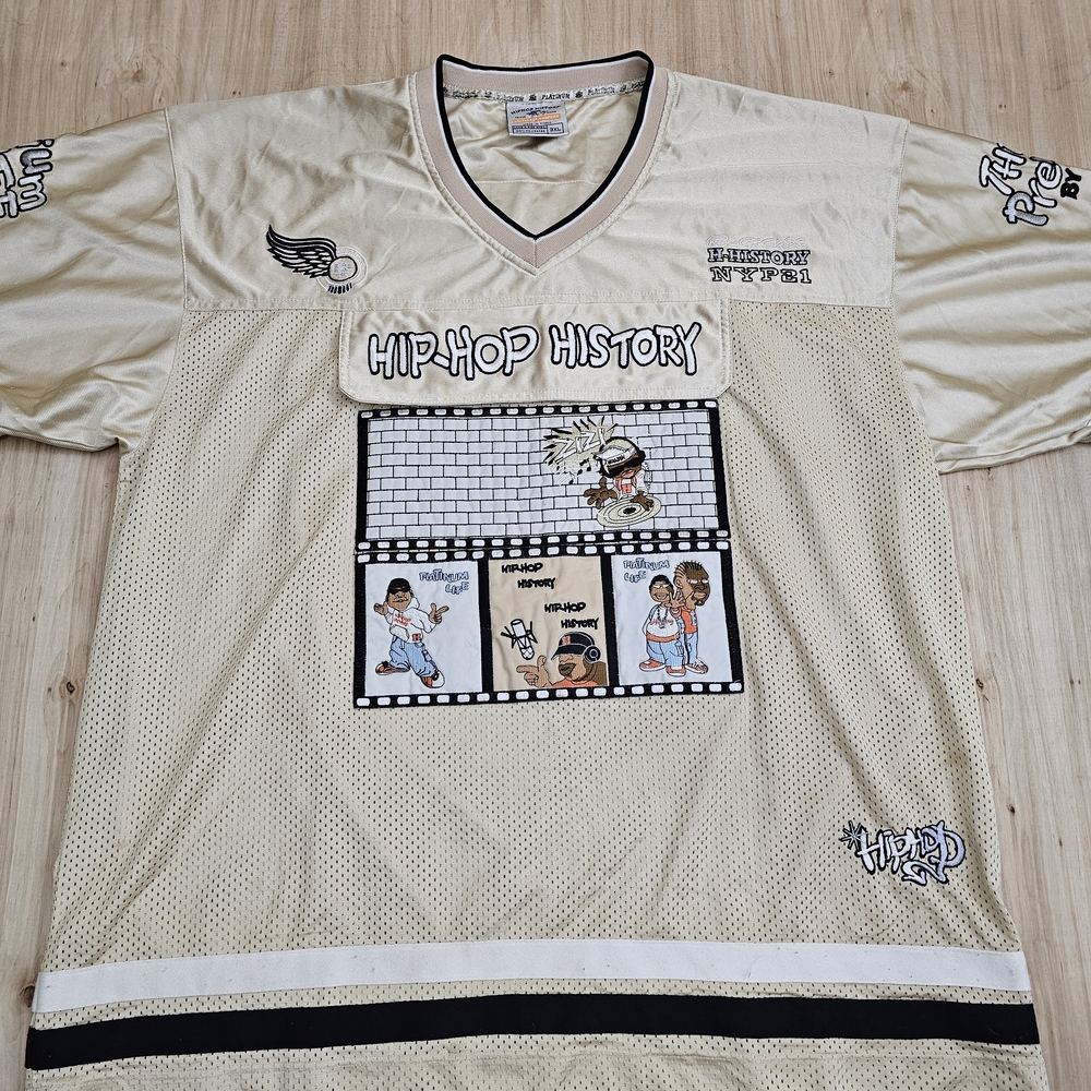 Vtg Hip-Hop History 3X Gold Graphic Jersey